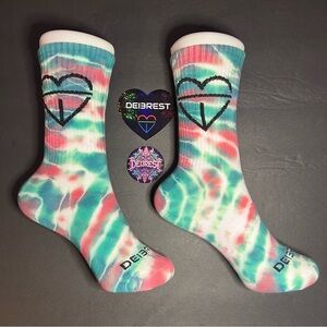 DEI3REST Christmas “2” 2025 Custom Handmade “Tie-Dye Crew Socks”